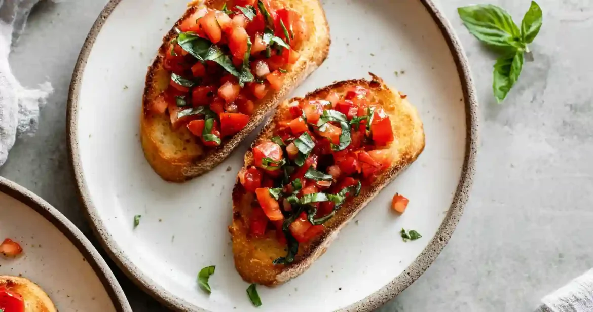 Tomaatti-basilika bruschetta airfryer resepti Tomaatti Basilika Bruschetta Airfryer Resepti
