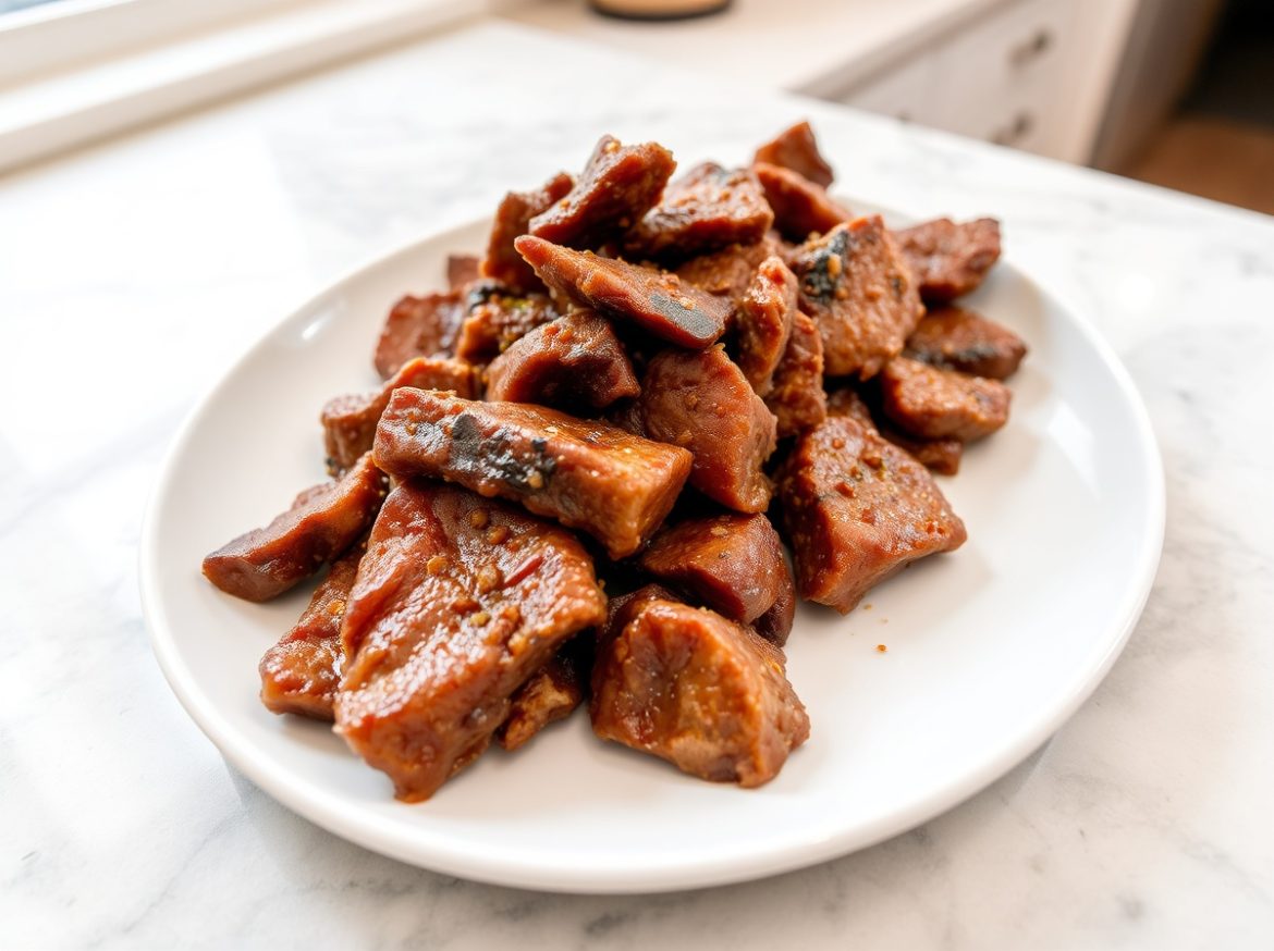 Airfryer Beef Jerky Airfryer beef jerky, herkullista ja rapeaa suolapähkinää