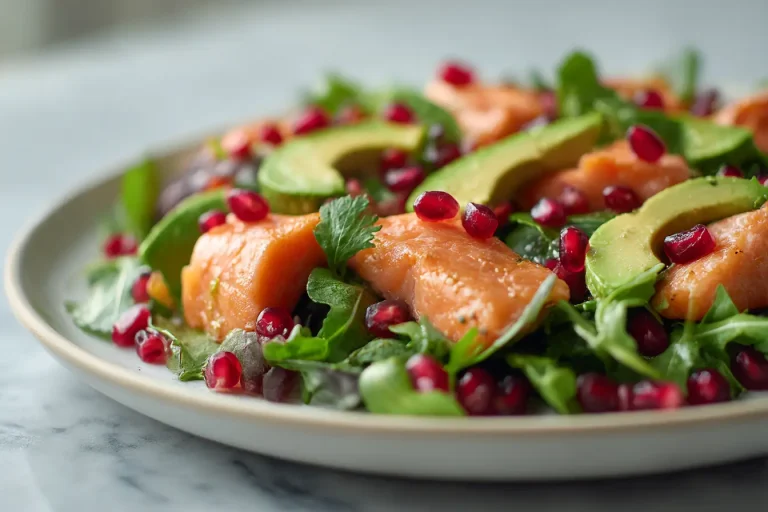 Jouluinen lohisalaatti valmistettuna Airfryerissa, herkullinen ja raikas