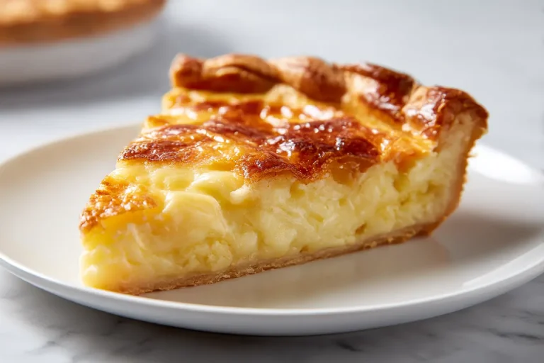 Uudenlainen airfryer juustopiirakka, jossa on täydellinen juustotäyte ja kultainen pinta