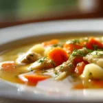 Maukas kotikalakeitto airfryerissa, täynnä tuoreita raaka-aineita ja herkullista makua.