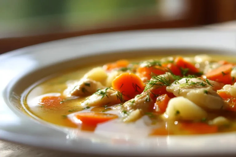 Maukas kotikalakeitto airfryerissa, täynnä tuoreita raaka-aineita ja herkullista makua.