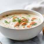 Herkkulohikeitto ja ruisleipä valmistettuna airfryerissa