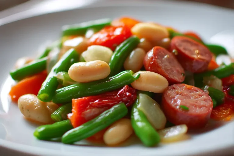 Maukkaita talvipapuja ja nakkeja airfryerissa, täydellinen yhdistelmä talven herkkuihin.