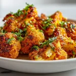 Rapeat kukkakaalisiivet airfryerissa, täydellinen herkku litteällä pinnalla.