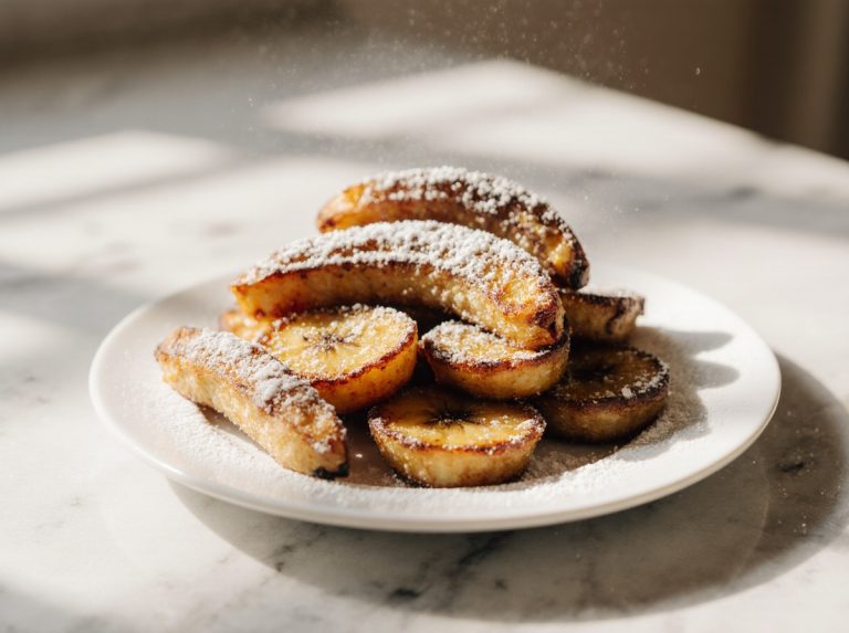 Friteeratut Banaanit Airfryer Friteeratut banaanit Airfryer, herkulliset ja kultaiset
