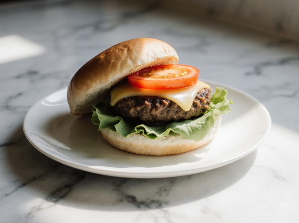 Hampurilaispihvi Airfryer, mehukas ja herkullinen