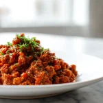 Maukas jauhelihakastike airfryerissa, täynnä makua ja nopeita valmistushetkiä