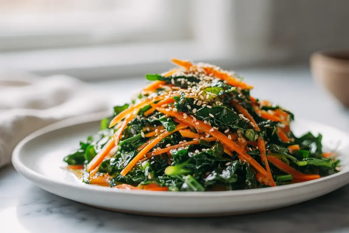 Värikäs kaali-porkkanasalaatti airfryerissa, täynnä makua ja ravinteita.