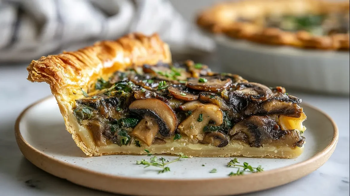 Metsäsienipiirakka airfryerissa, herkullinen ja rapea