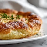 Ihanan juustoinen perunajuustopiirakka airfryerissa, rapea pinta ja herkullinen sisus.