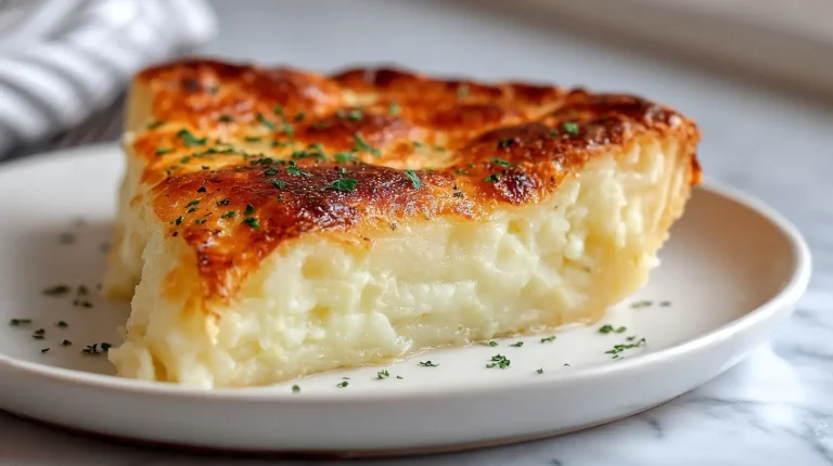 Ilmafriteerattu perunapiirakka, rapea ja täynnä makua.