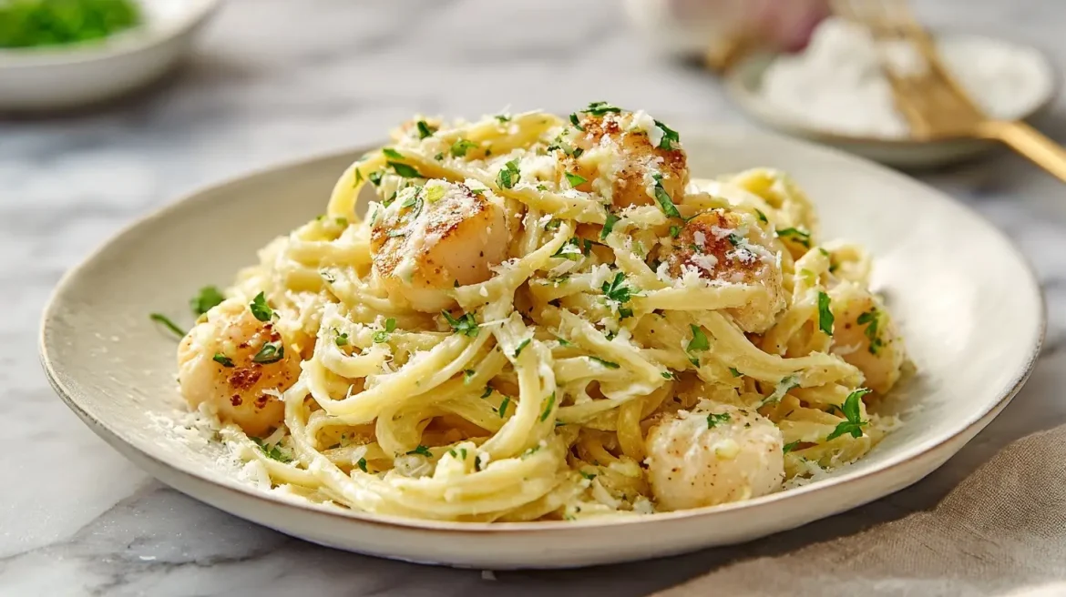Airfryer kampasimpukkapasta Ihana kampasimpukkapasta airfryerissa, täydellinen kermaisuus ja maku