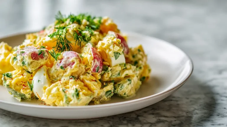 Herkkulöytö: Kananmuna-perunasalaatti airfryerissa, täynnä makua ja väriä.