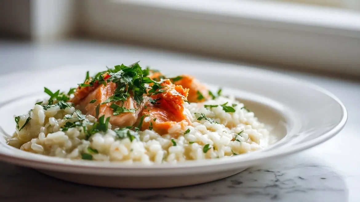 Airfryer mustekala-risotto Mauton airfryer mustekala-risotto, kermaista ja täyteläistä herkkuannosta.