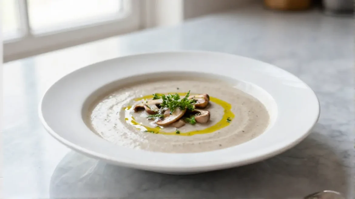 Sienikeitto airfryerissa, täyteläinen maku ja samettinen koostumus