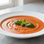 Maukas tomaattikeitto airfryerissa, täynnä makua ja väriä.