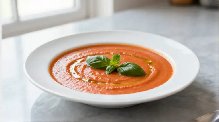 Maukas tomaattikeitto airfryerissa, täynnä makua ja väriä.