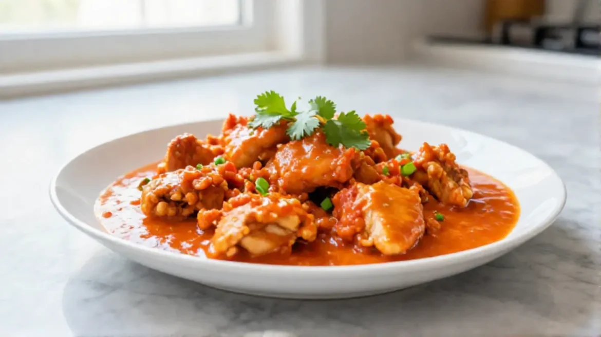 Voimakkaasti maustettu butter chicken airfryerissa, täynnä makua ja mehukkuutta