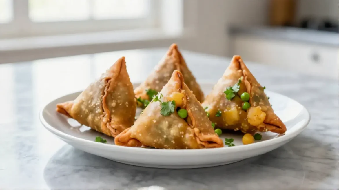 Rapeat ja kuohkeat samosat airfryerissa, täydellinen herkku juhliin tai arkeen.