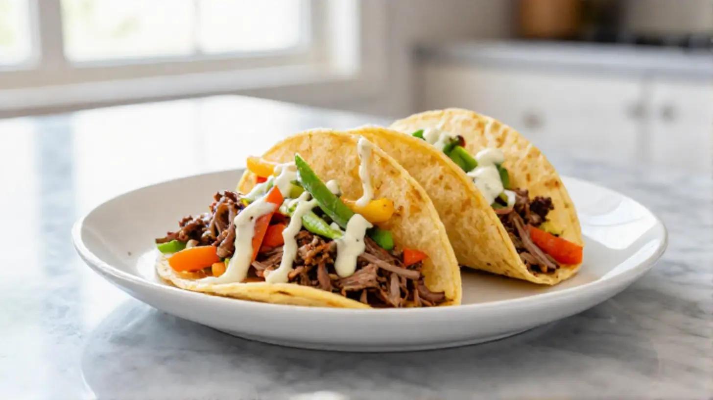 Tacos airfryerilla, rapea kuori ja täyteläistä makua