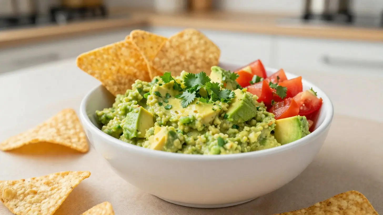 Maukas airfryer-tyylinen guacamole täydellinen dippikastike.