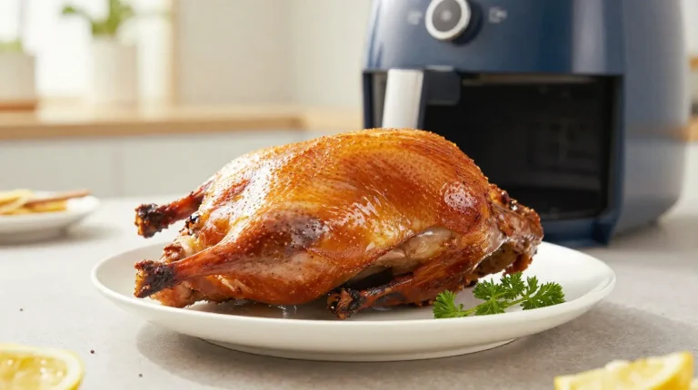 Airfryer hanhi Ruskistettu hanhi valmistettuna airfryerissa täydellisen maukkaaksi.
