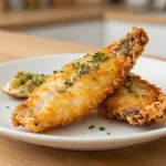 Herkullinen airfryer hauki rapealla pinnalla