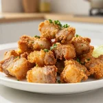 Mehevä airfryer sianliha, joka on täydellinen herkku nopeasti valmistettuna.