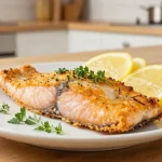 Täydellinen airfryer taimen herkullinen illallinen ilman rasvaa.