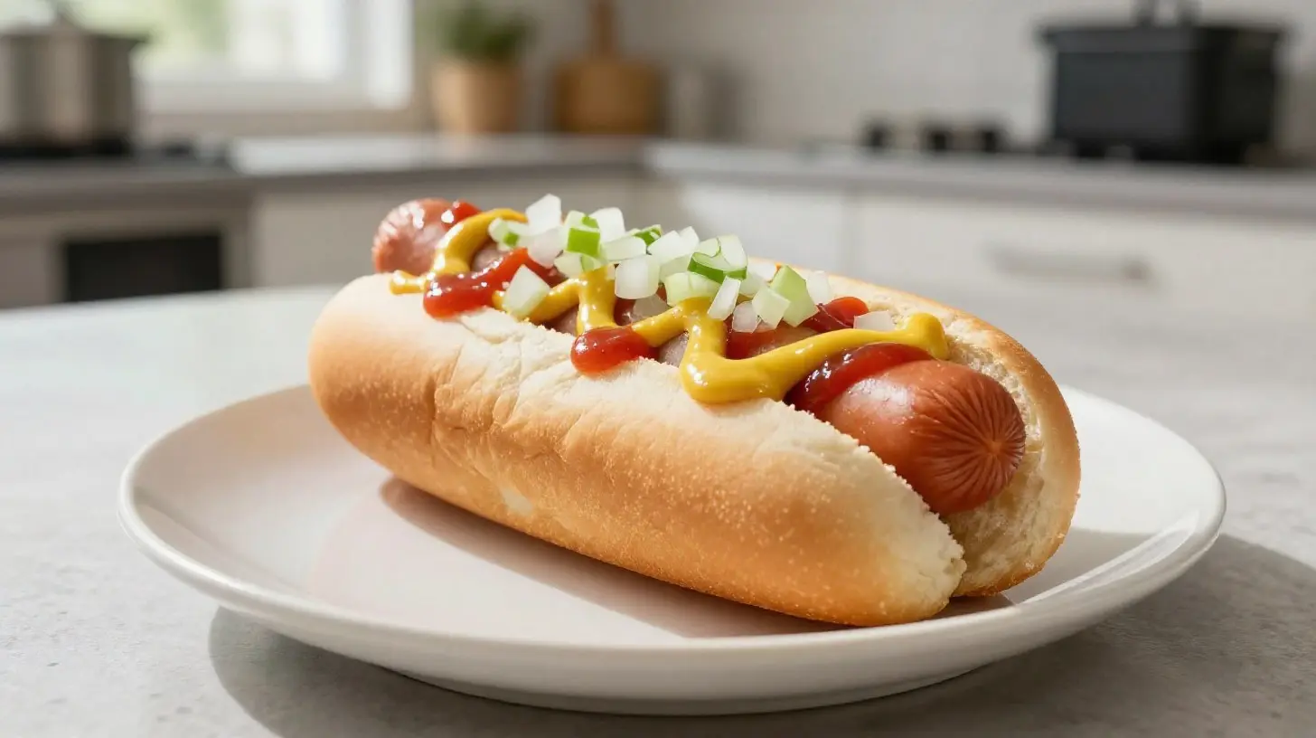 Herkkulöydös: hot dogit airfryerissä, rapeat ja mehevät.