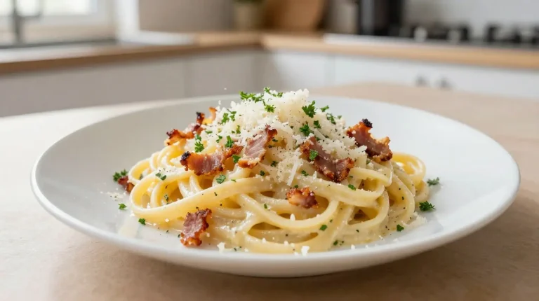 Pasta carbonara airfryer Herkkullinen pasta carbonara airfryerissä valmistettuna.