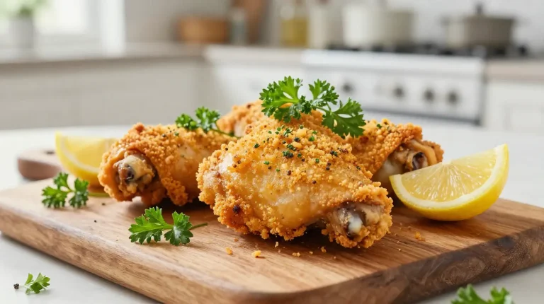 Airfryer lemon pepper chicken Herkkullinen sitruunapippuri-kanaruoka airfryerissä kypsennettynä.