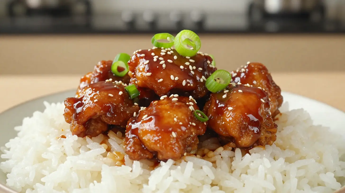 Mehevä airfryer teriyaki kana, joka on täydellinen herkku illalliselle.